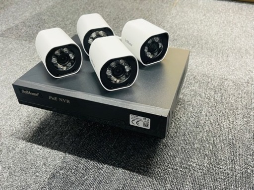 【SriHome】防犯カメラ 4台セット NVS005-SH034B 8chNVRキット 移動検出アラーム PoE対応 500万画素