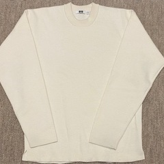 ユニクロU ミラノリブクルーネックセーター　オフホワイト　Mサイズ