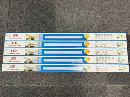 高輝度 薄型 直管LED蛍光灯 5本セット 消費電力18W 50W相当 5500lm 昼光色6000K 3列LED搭載 器具一体型