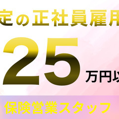 【月給25万〜】保険代理店で未経験からキャリアアップ可能！の画像