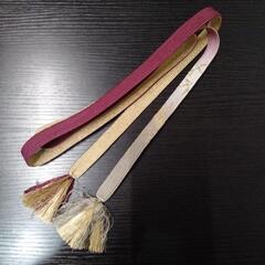 帯締め　えんじ　ゴールド　リバーシブル