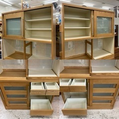 【愛品館 江戸川店】新年プライス！ MORITA INTERIOR （モリタインテリア）全4枚スライド扉キッチンボード ID:151-008010-007の画像