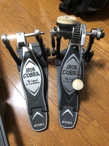 [取引者決定済]ドラム　ツインペダル　TAMA twin pedal Iron cobra