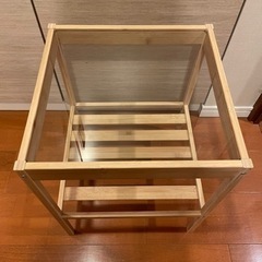【差し上げます】IKEA＊サイドテーブル2つ＋ドルチェグストの画像