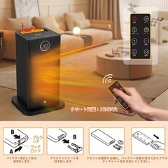 お譲り先決まりました。新品未使用、超音波加湿機能 1500w速暖 】セラミックヒーター 人感センサー 電気ファンヒーター の画像