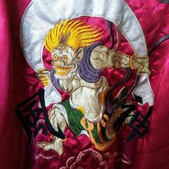 メンズ スタジャン 風神 和柄 裏キルティングの画像