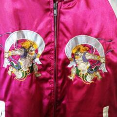 メンズ スタジャン 風神 和柄 裏キルティングの画像