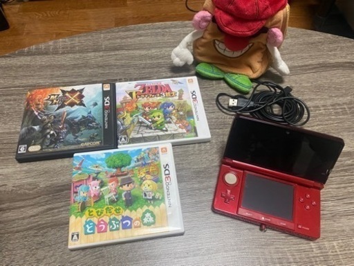 【動作良好】ニンテンドー 3DS フレアレッド ソフト3本