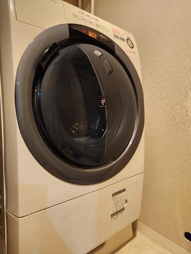 シャープ ES-S7B-WR ドラム式洗濯乾燥機 ホワイト系 [洗濯7.0kg /乾燥3.5kg /ヒーター乾燥(水冷・除湿タイプ) /右開き]