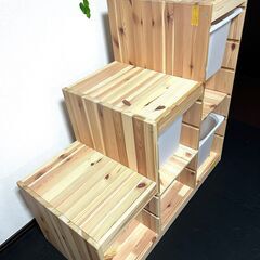 定価17,800円　70％off ☆彡【 IKEA / イケア 】 TROFAST トロファスト 収納コンビネーション 収納棚 収納ボックス バーチ材合板 お片付け キッズ こども フレーム のみ ライトホワイトステインパイン 94x44x91 cm 階段 おしゃれの画像