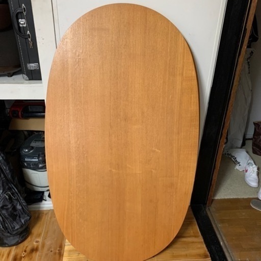【無印良品/新品未使用/廃盤品】木製楕円形こたつテーブル(大)ヒーター付き 楕円こたつ・本体・タモ材曲木脚・フラットヒーター／ナチュラル