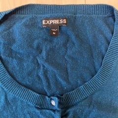 値下げ！日本未発売EXPRESSニット　ブルー　ストレッチ　レディースの画像