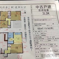 【民泊】1泊9,000円～　★2階建て/一戸建て/3LDK ★成田空港第2ビル駅から、電車で19分の「京急佐倉駅」から徒歩7分🔥生活に必要な備品は全て揃っているので、成田空港近くの貴重な宿泊施設✨ 【マンスリー】【ウィークリー】の画像