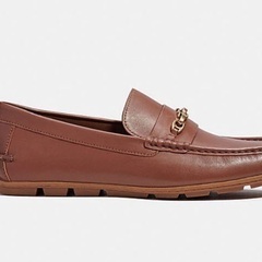 新品未使用　COACH　コーチ　ビットローファー　ブラウン　茶　US7 再値下げ 極美品◇COACH コーチ シグネチャーチェーン ドライバー