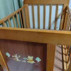 ベビーベッド　マットとセットの画像