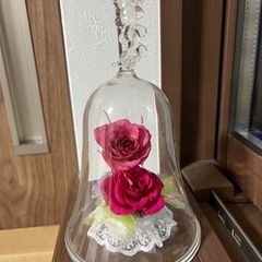 ガラス　お着物　バラの画像