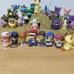 初期　その他色々のポケモンキッズ ソフビ 指人形 ポケットモンスター37体＋ジオラマの画像