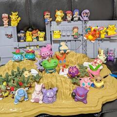 初期　その他色々のポケモンキッズ ソフビ 指人形 ポケットモンスター37体＋ジオラマの画像