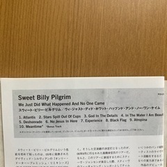 CD差し上げます　(Sweet billy pilgrimage の画像