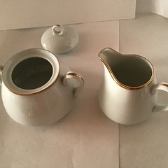 ノリタケ、ほぼ未使用、シュガーポット&クリーマー（専用受け皿付き）の画像