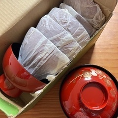 お客様用漆器　5客　未使用品の画像