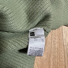 GU サイドリボンニット　グリーン　Mサイズの画像