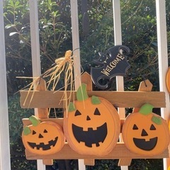 ハロウィン、リース、ラダーの画像