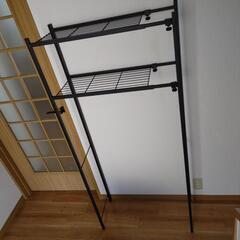 【Haier】洗濯機 4,5kg （2019年製）と棚（黒）2点セットの画像