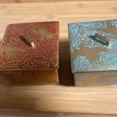 蓋付き　2色揃い清水焼和食器　