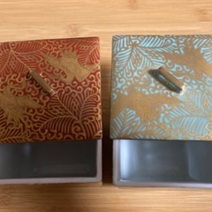 蓋付き　2色揃い清水焼和食器　の画像