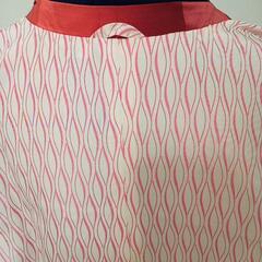 【値下】雨コート　赤　格子柄の画像