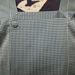 【値下】雨コート　青　ギンガムチェックの画像