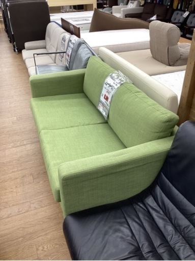 KJ-32【新入荷　リサイクル品】2シーターソファ　グリーン