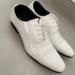 新郎靴　ブライダルシューズ　白　結婚式　の画像