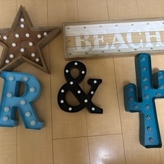 マーキーライト☆バラ売り可☆サボテンスター星型beachロゴ&型R型