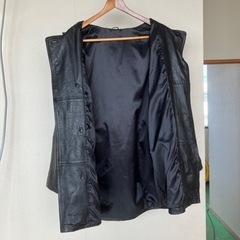 予約済j517 ラムレザーダッフルコート　M の画像