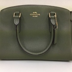 【美品】コーチ COACH ミニセージ　ハンドバッグ ショルダー　カーキの画像