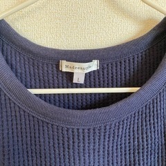 マタニティ　授乳服　ワンピース　紺　Lの画像