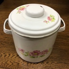 ホーロー鍋 鍋 使用済み レトロ インテリア 中古