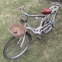 ★自転車　24インチ　クリーム色　土日取引　愛知県★