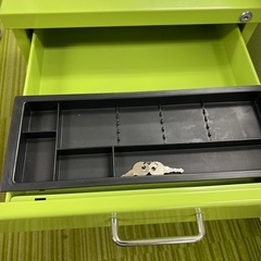 3段デスクワゴン グリーン（1）の画像