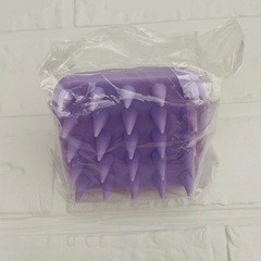 マッサージブラシ ヘアケアブラシ 紫 乾湿両用 抜け毛予防 1点のみ⭐️の画像