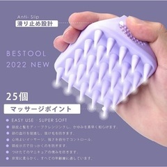 マッサージブラシ ヘアケアブラシ 紫 乾湿両用 抜け毛予防 1点のみ⭐️の画像