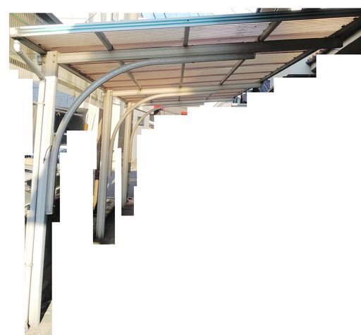 近日廃棄処分予定 ジャンク カーポート 車庫 物置 駐車場 作業場 屋根付き 手渡し 解体 お届け可