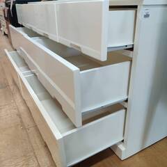 【愛品倶楽部柏店】マルミツ 3段8杯ワイドミドルチェスト FSV-46/アクリル樹脂塗装の画像