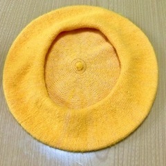 ★ 黄色のベレー帽 未使用 ★の画像
