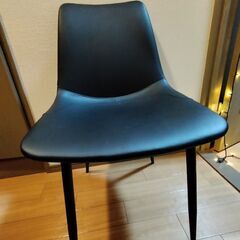 女性限定　チェア　ブラック フェイクレザー 座面高さ43cm　予...