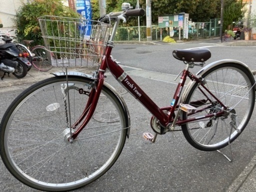 【27インチ自転車】美品❗️マルイシ製　6段変速　LEDオートライト付　リヤタイヤ新品❗️若林自転車　浜大津店　SALE中❗️