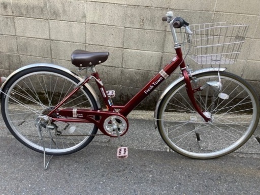 【27インチ自転車】美品❗️マルイシ製　6段変速　LEDオートライト付　リヤタイヤ新品❗️若林自転車　浜大津店　SALE中❗️