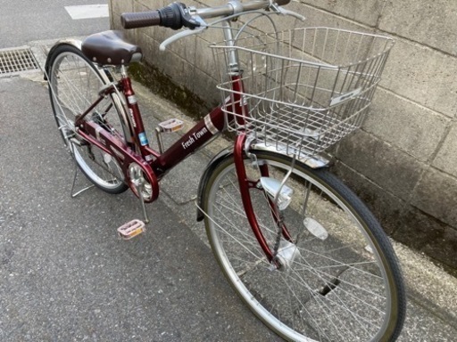 【27インチ自転車】美品❗️マルイシ製　6段変速　LEDオートライト付　リヤタイヤ新品❗️若林自転車　浜大津店　SALE中❗️